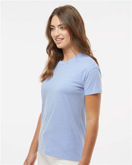 Women's CVC Relaxed T-Shirt - OnModelSide - B03718252 - Heather Columbia Blue