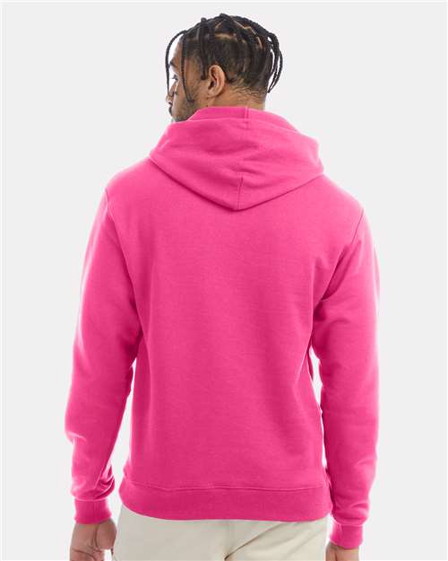 Powerblend® Hooded Sweatshirt - OnModelBack - B22884693 - Wow Pink