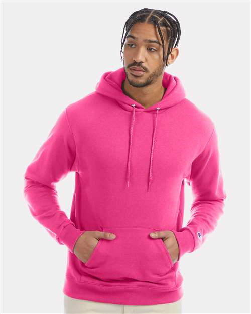 Powerblend® Hooded Sweatshirt - OnModelFront - B22884693 - Wow Pink