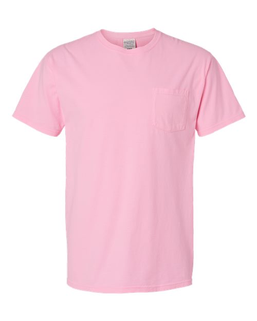 Garment-Dyed Pocket T-Shirt - Front - B35200313 - Cotton Candy