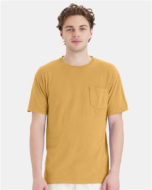 Garment-Dyed Pocket T-Shirt - OnModelFront - B35200143 - Artisan Gold