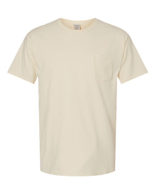 Garment-Dyed Pocket T-Shirt - Front - B35200763 - Parchment
