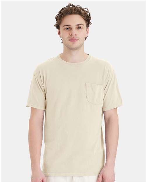 Garment-Dyed Pocket T-Shirt - OnModelFront - B35200763 - Parchment