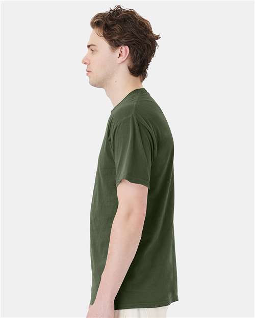 Garment-Dyed Pocket T-Shirt - OnModelSide - B35200623 - Moss