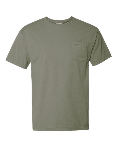 Garment-Dyed Pocket T-Shirt - Front - B35200773 - Faded Fatigue