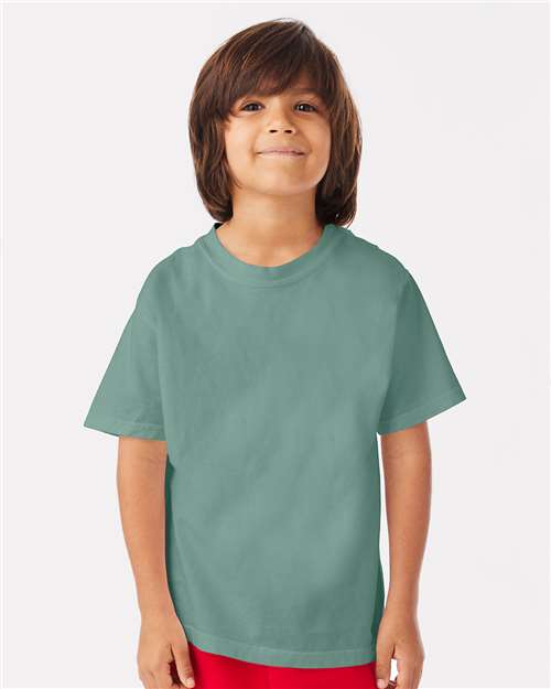 Garment-Dyed Youth T-Shirt - OnModelFront - B36900542 - Cypress Green