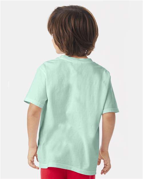 Youth Garment-Dyed T-Shirt - OnModelBack - B36900476 - Honeydew