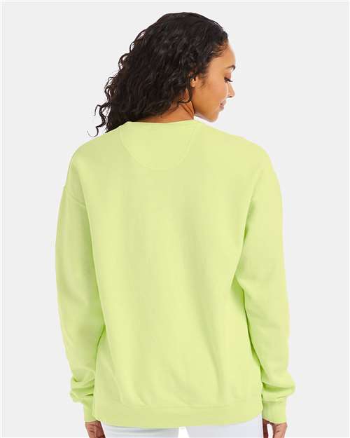 Garment-Dyed Crewneck Sweatshirt - OnModelBack - B35700533 - Chic Lime