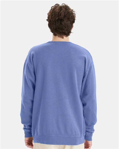 Garment-Dyed Crewneck Sweatshirt - OnModelBack - B35700693 - Frontier Blue