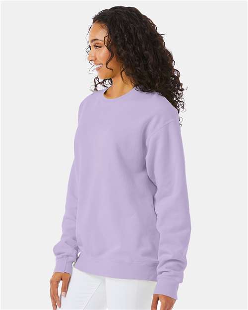 Garment-Dyed Crewneck Sweatshirt - OnModelSide - B35700573 - Future Lavender