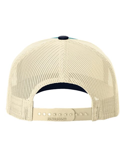 Five-Panel Trucker Cap - Back - B00195630 - Blue Teal/ Birch/ Navy