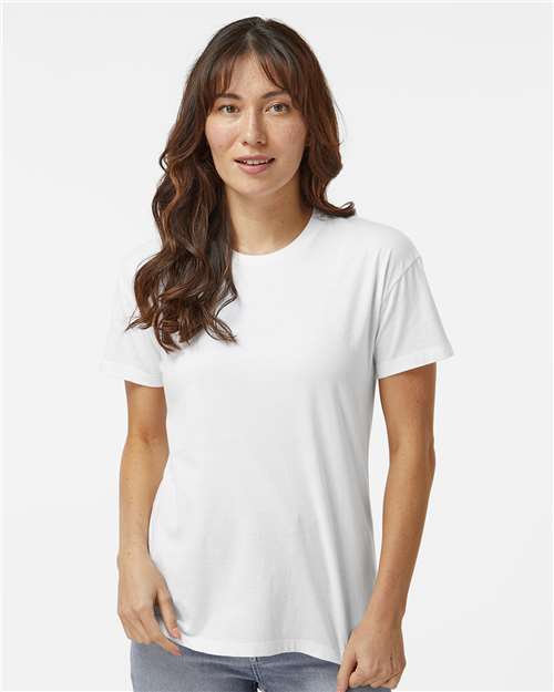 Women's CVC Relaxed T-Shirt - OnModelFront - B03718012 - White
