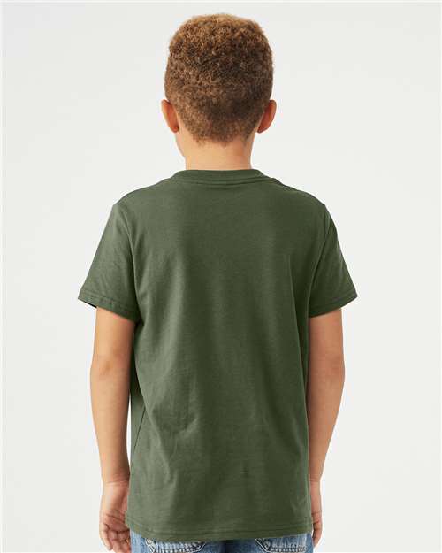 Youth Jersey Tee - OnModelBack - B38006433 - Military Green