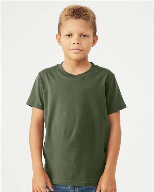 Youth Jersey Tee - OnModelFront - B38006433 - Military Green