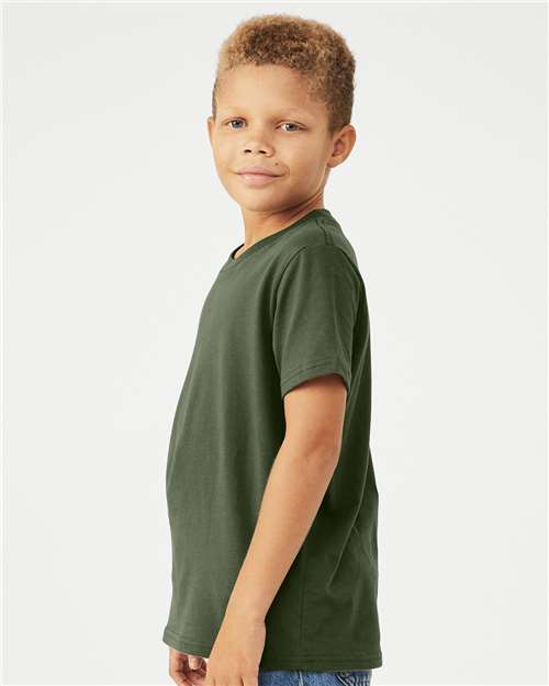Youth Jersey Tee - OnModelSide - B38006433 - Military Green
