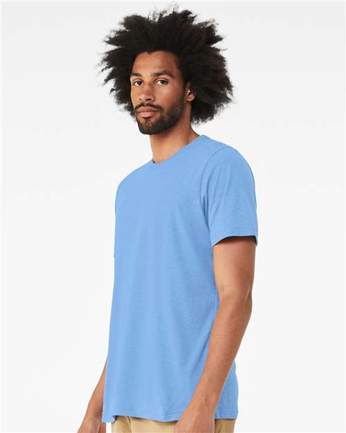 Triblend Tee - OnModelSide - B84706312 - Solid Carolina Blue Triblend