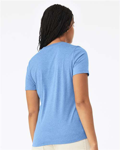 Women’s Relaxed Fit Heather CVC Tee - OnModelBack - B20506183 - Heather Carolina Blue