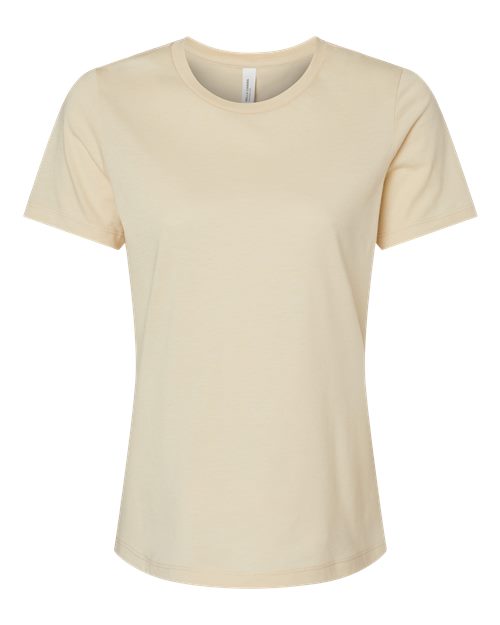 Women’s Relaxed Fit Heather CVC Tee - Front - B20506213 - Heather Soft Cream