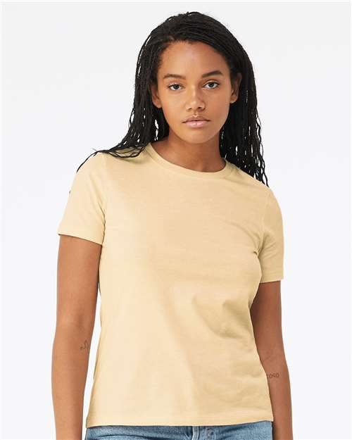 Women’s Relaxed Fit Heather CVC Tee - OnModelFront - B20506213 - Heather Soft Cream