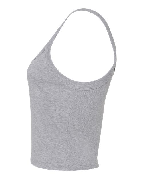 Women's Micro Rib Spaghetti Strap Tank - DirectSide - B04706582 - Athletic Heather