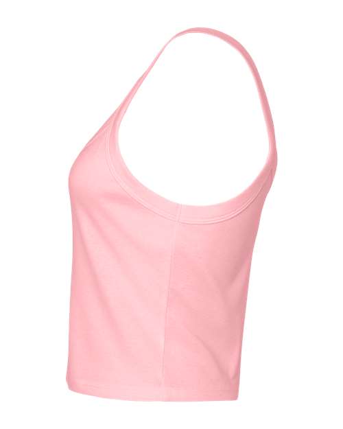 Women's Micro Rib Spaghetti Strap Tank - DirectSide - B04706302 - Solid Pink Blend