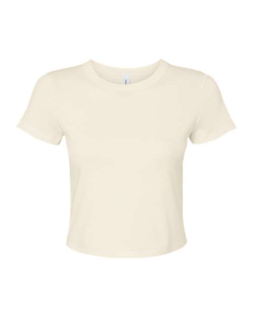 Women's Micro Rib Baby Tee - Front - B15706242 - Solid Natural Blend