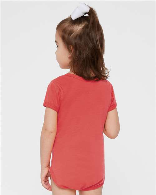 Infant Fine Jersey Bodysuit - OnModelBack - B33438411 - Passionfruit