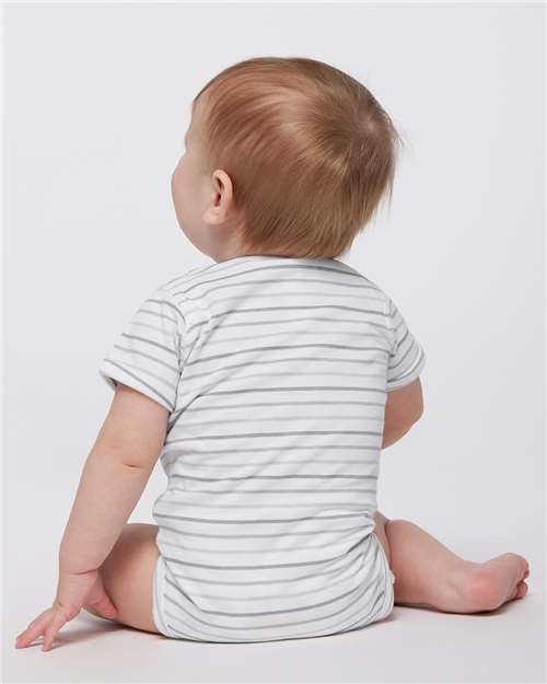 Infant Fine Jersey Bodysuit - OnModelBack - B33438461 - Shadow Stripe