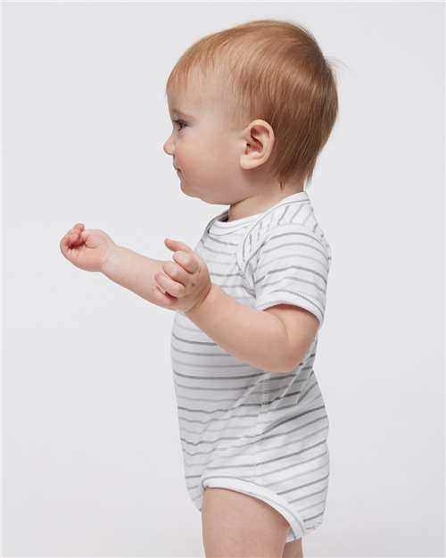 Infant Fine Jersey Bodysuit - OnModelSide - B33438461 - Shadow Stripe