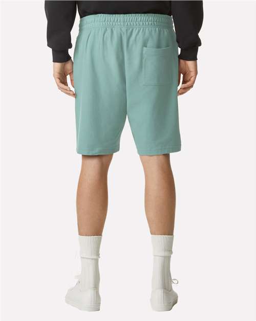 Pique Unisex Gym Shorts - OnModelBack - B03127253 - Arctic