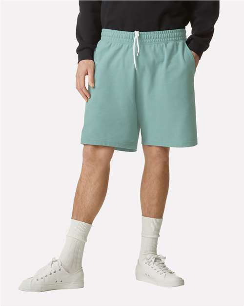 Pique Unisex Gym Shorts - OnModelFront - B03127253 - Arctic