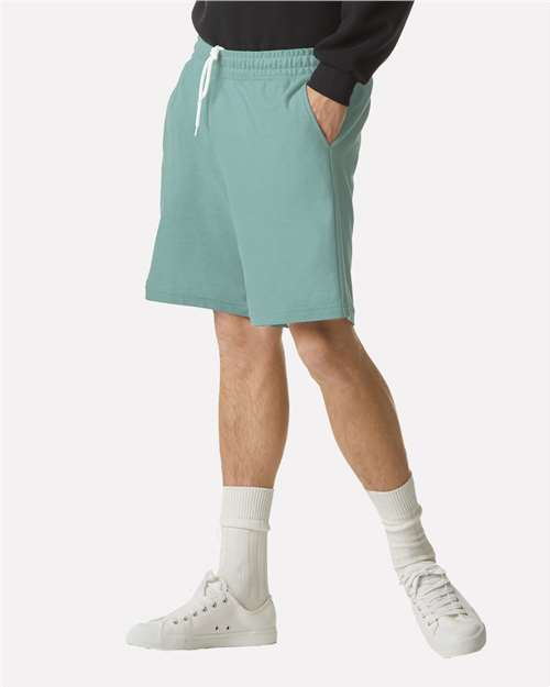 Pique Unisex Gym Shorts - OnModelSide - B03127253 - Arctic