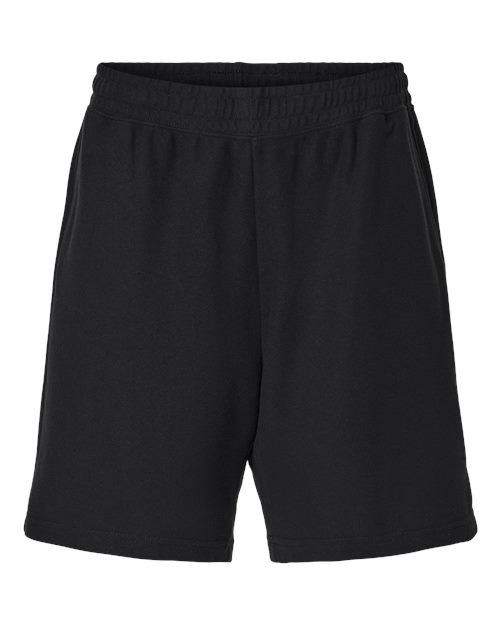 Pique Unisex Gym Shorts - Front - B03127503 - Black