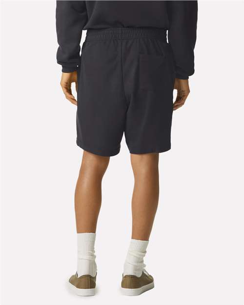 Pique Unisex Gym Shorts - OnModelBack - B03127503 - Black