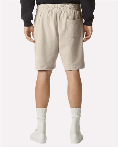 Pique Unisex Gym Shorts - OnModelBack - B03127243 - Bone