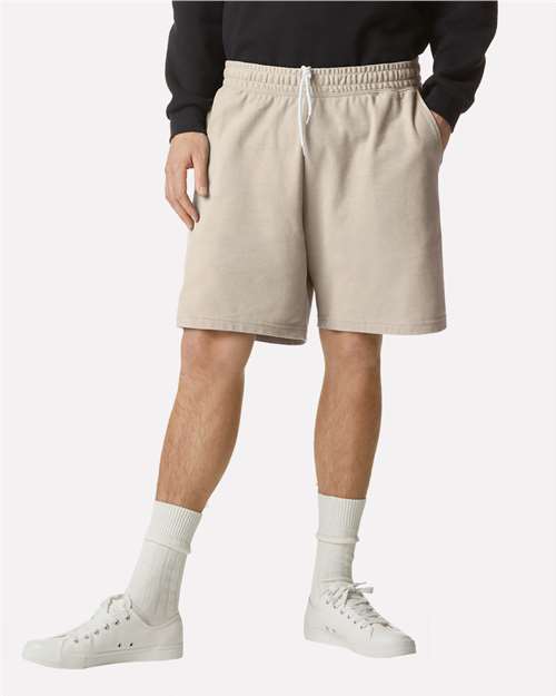 Pique Unisex Gym Shorts - OnModelFront - B03127243 - Bone