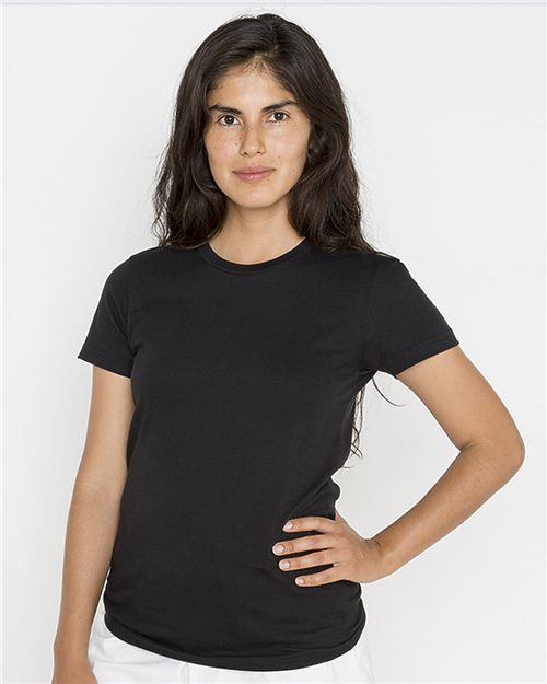 USA-Made Women's Fine Jersey T-Shirt - styleImage