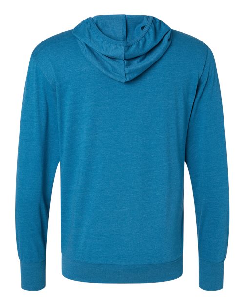RecycledSoft™ Hooded Long Sleeve T-Shirt - Back - B10562252 - Breaker Blue