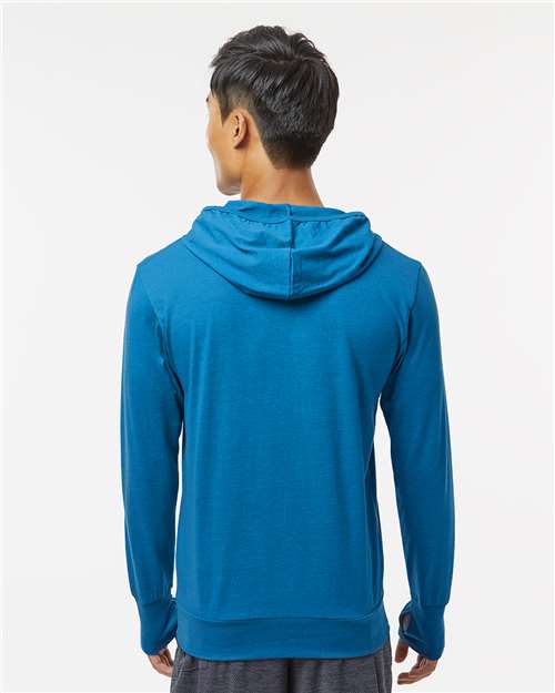 RecycledSoft™ Hooded Long Sleeve T-Shirt - OnModelBack - B10562252 - Breaker Blue