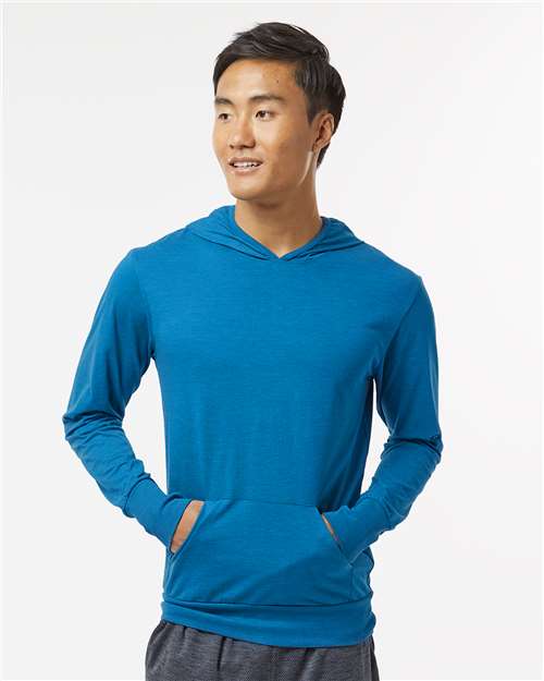 RecycledSoft™ Hooded Long Sleeve T-Shirt - OnModelFront - B10562252 - Breaker Blue