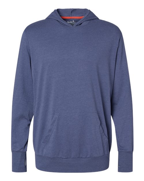 RecycledSoft™ Hooded Long Sleeve T-Shirt - Front - B10562112 - Vintage Royal