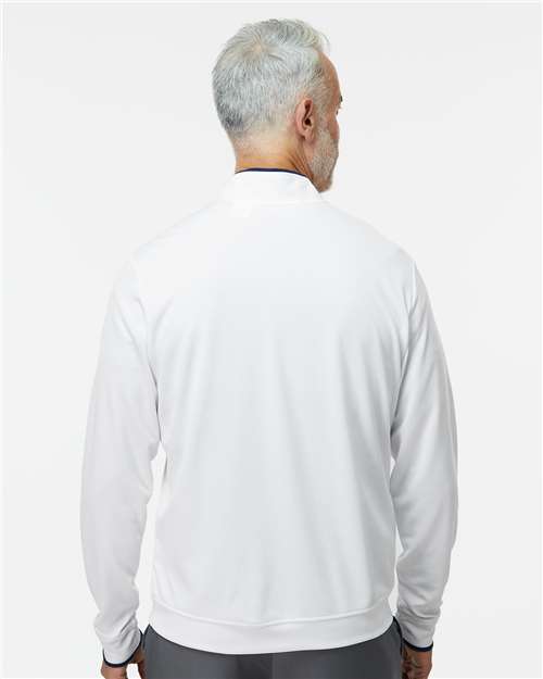 Men's Performance Lightweight Quarter-Zip Pullover - OnModelBack - B56553008 - White/ Navy