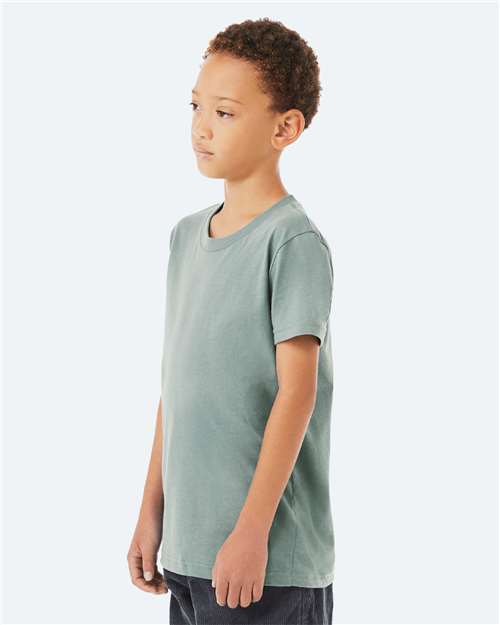 Youth Jersey Tee - OnModelSide - B38006563 - Dusty Blue