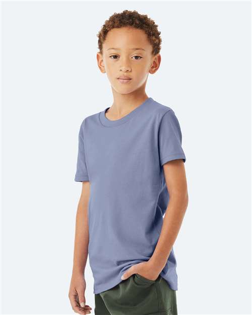 Youth Jersey Tee - OnModelSide - B38006513 - Lavender Blue