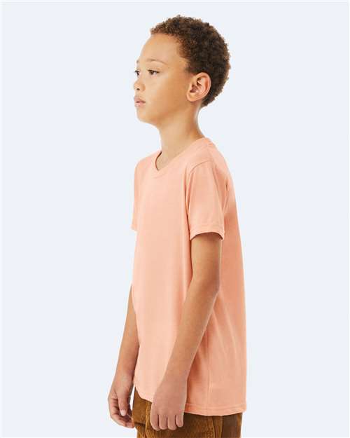 Youth Jersey Tee - OnModelSide - B38006383 - Peach