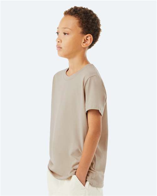 Youth Jersey Tee - OnModelSide - B38006203 - Tan
