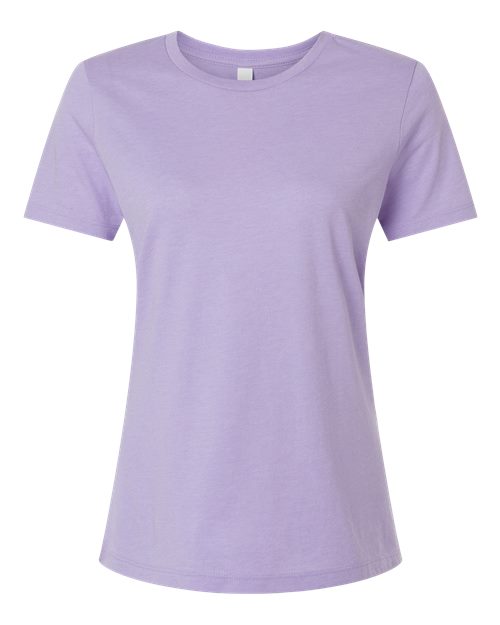 Women’s Relaxed Fit Heather CVC Tee - Front - B20506473 - Heather Dark Lavender