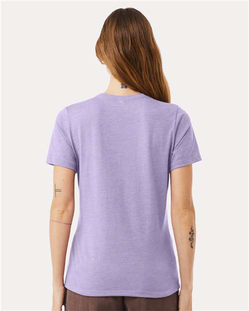 Women’s Relaxed Fit Heather CVC Tee - OnModelBack - B20506473 - Heather Dark Lavender
