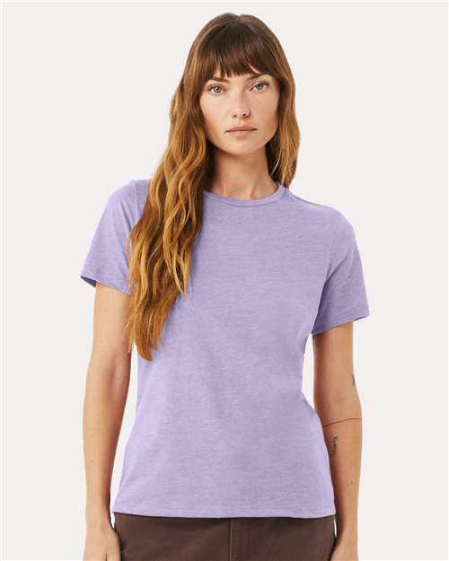 Women’s Relaxed Fit Heather CVC Tee - OnModelFront - B20506473 - Heather Dark Lavender