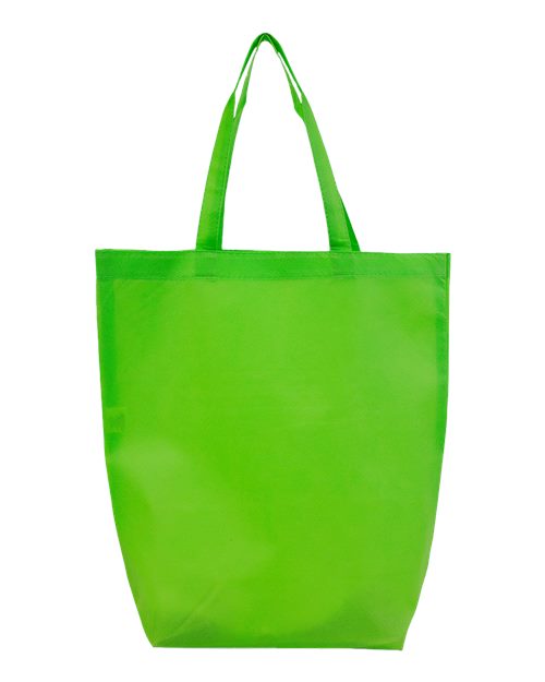 Non-Woven Gusset Bottom Tote - Front - B26195170 - Lime Green